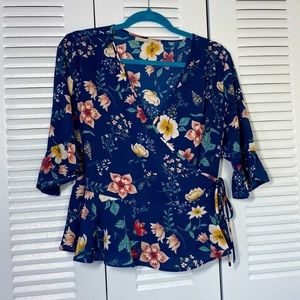 Florad wrap shirt